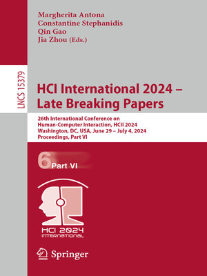 cover image of HCI International 2024 – Late Breaking Papers